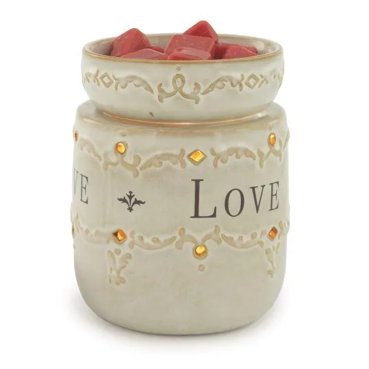 Wax Melt/Wax Tart Warmer - With Removable Dish - Live Love Laugh 3 Wax Melt/Wax Tart Warmer - With Removable Dish - Live Love Laugh